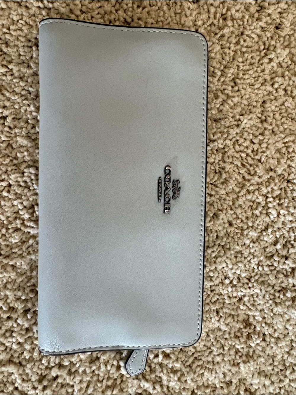 Coach Zip Around Wallet in Light Sage Green